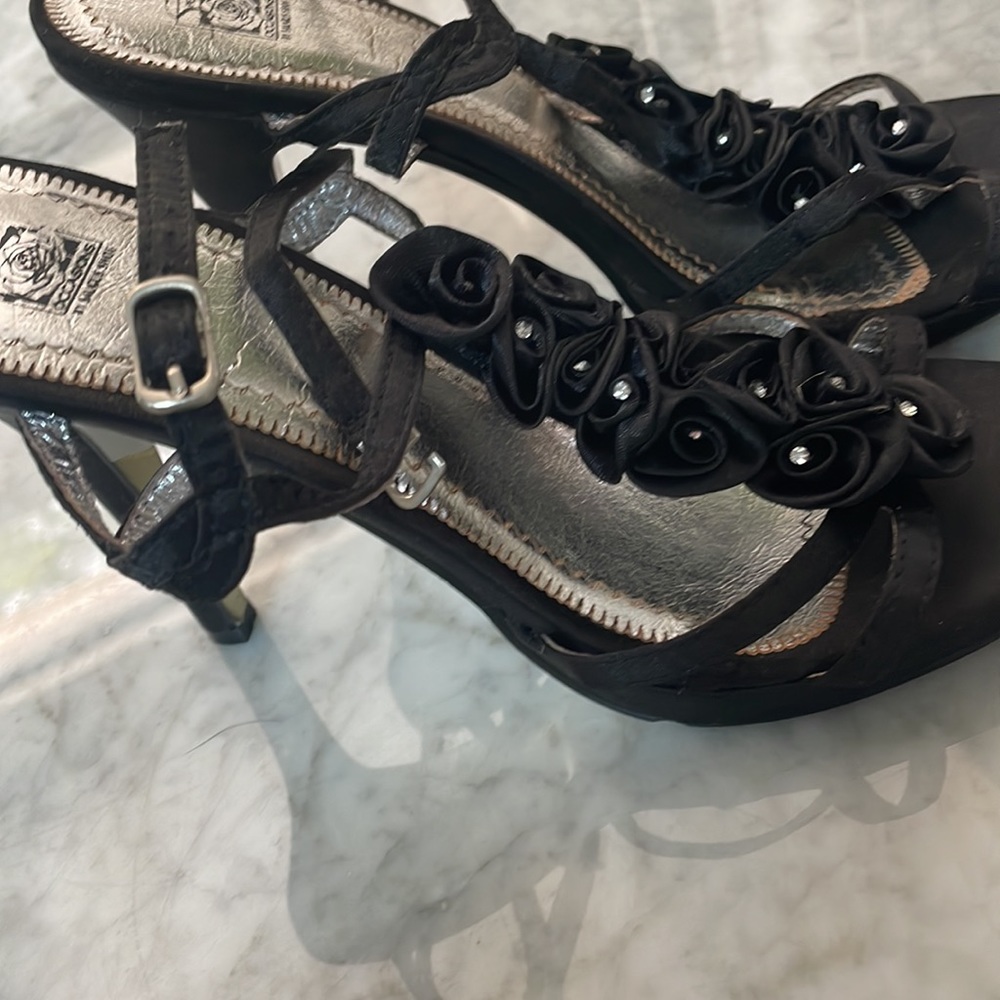 Special Occasions by Saugus Shoe - Black satin - Size 9 - Picture 7 of 16
